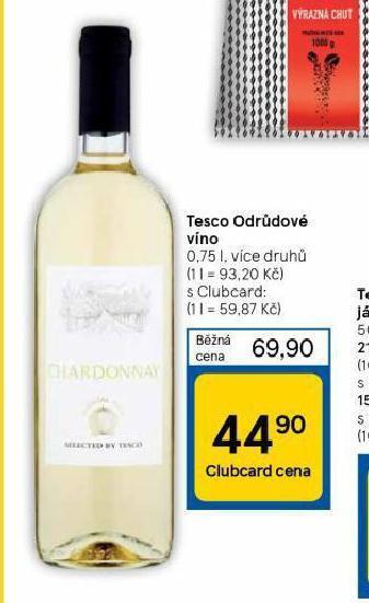 Tesco Tesco odrůdové víno nabídka