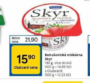 Tesco Bohušovická mlékárna skyr nabídka