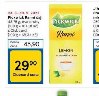 Tesco Pickwick ranní čaj nabídka