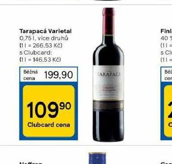 Tesco Tarapacá varietal nabídka