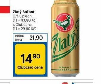 Tesco Pivo zlatý bažant nabídka