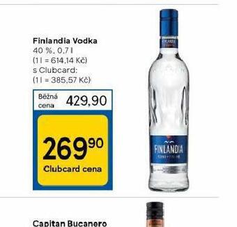 Tesco Finalndia vodka nabídka