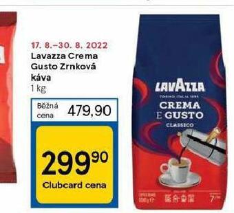 Tesco Lavazza crema gusto zrnková káva nabídka