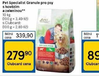 Tesco Pet specialist granule pro psy nabídka