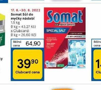 Tesco Somat sůl do myčky nabídka