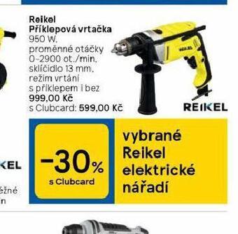 Tesco Reikel příklepová vrtačka nabídka