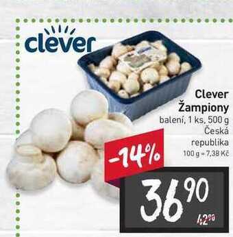 Billa Clever žampiony balení, 1 ks, 500 g nabídka