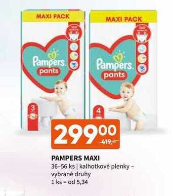 Terno Pampers maxi 36-56 ks | kalhotkové plenky nabídka