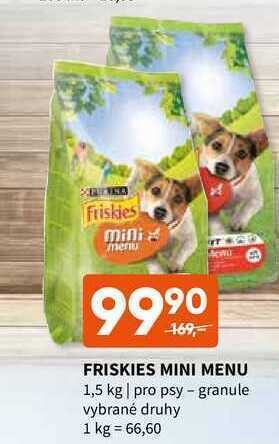 Terno Friskies mini menu 1,5 kg nabídka