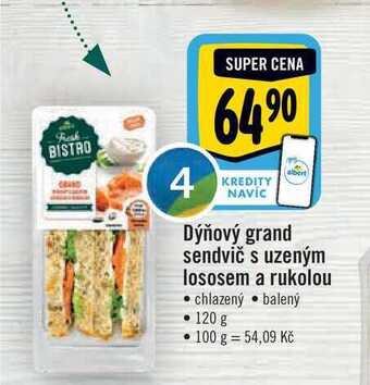 Albert Dýňový grand sendvič s uzeným lososem a rukolou 120 g nabídka