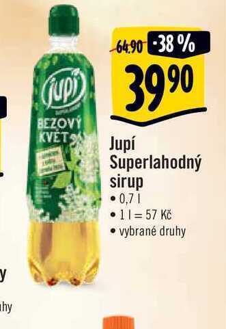 Albert Jupí superlahodný sirup 0,7 l nabídka