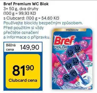 Tesco Bref premium wc blok 3 x 50 g nabídka