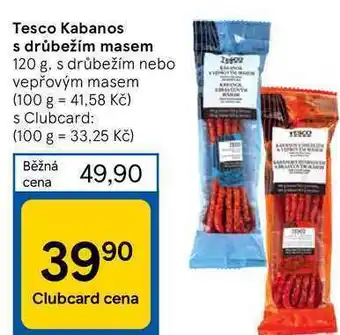 Tesco Tesco kabanos s drůbežím masem 120 g nabídka