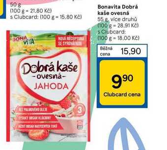 Tesco Bonavita dobrá kaše ovesná 55 g nabídka