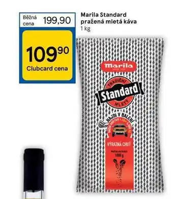 Tesco Marila standard pražená mletá káva cena 1 kg nabídka