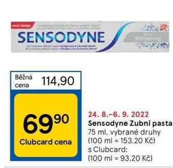 Tesco Sensodyne zubní pasta 75 ml nabídka