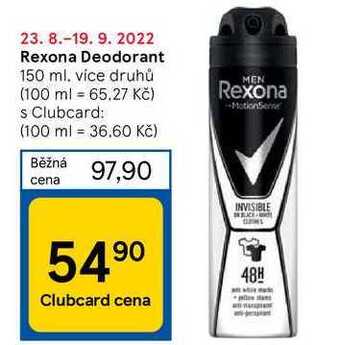 Tesco Rexona deodorant 150 ml nabídka