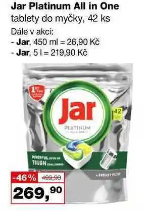 Barvy a laky drogerie Jar platinum all in one tablety do myčky, 42 ks nabídka
