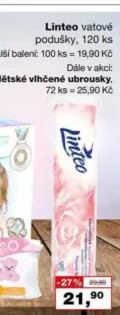 Linteo vatové podušky 120 ks