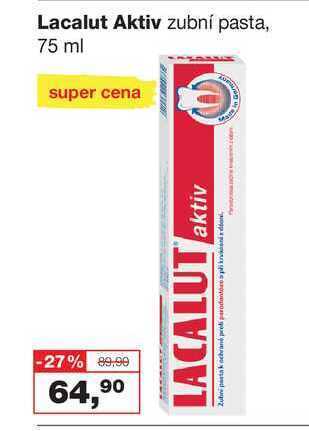 Ráj drogerie Lacalut aktiv zubní pasta, 75 ml nabídka