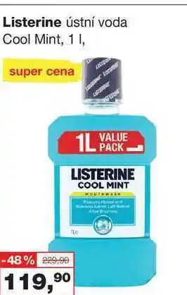 Ráj drogerie Listerine ústní voda cool mint, 1 l nabídka