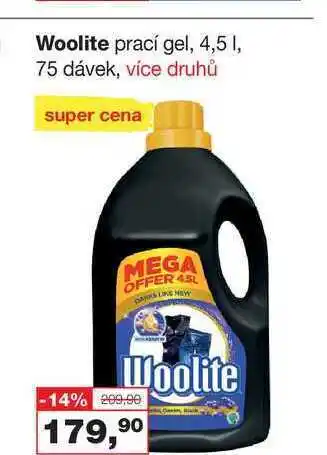 Ráj drogerie Woolite prací gel, 4,5 1, 75 dávek, více druhů nabídka