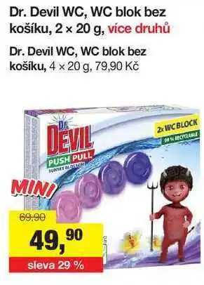 Šlak Dr. devil wc, wc blok bez košíku, 2 x 20 g nabídka