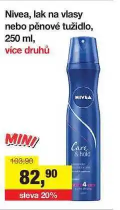 Šlak Nivea, lak na vlasy nebo pěnové tužidlo, 250 ml nabídka