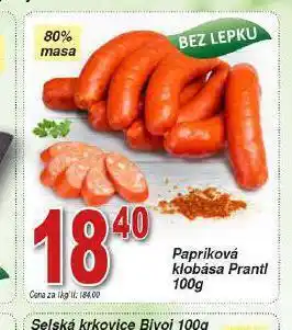 Lidl Papriková klobása nabídka