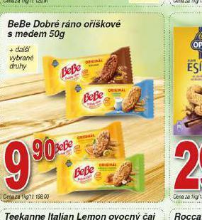 Lidl Bebe dobré ráno oříškové s medem nabídka
