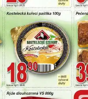 Lidl Kostelecká kuřecí paštika nabídka