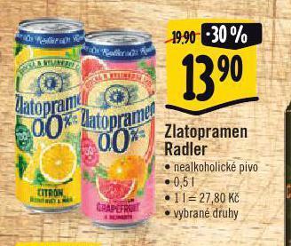 Albert Zlatopramen radler nabídka