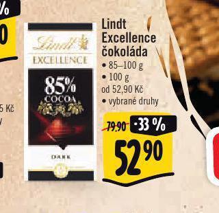 Albert Lindt excellence čokoláda nabídka