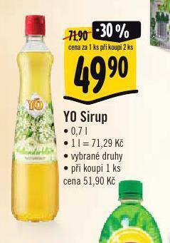 Albert Yo sirup nabídka