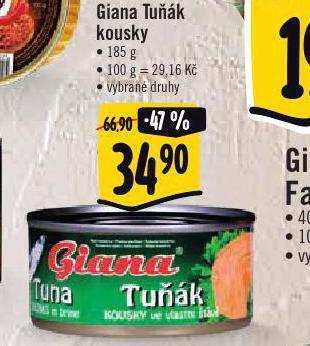 Albert Giana tuńák kousky nabídka