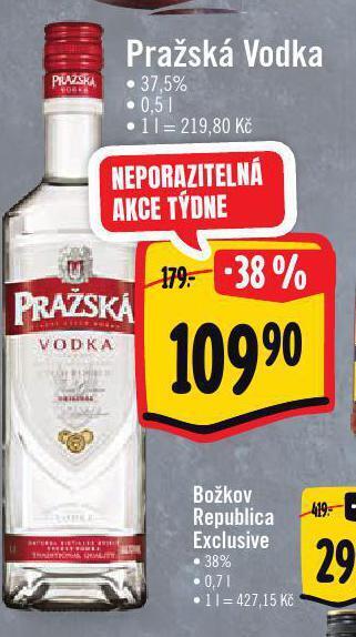 Albert Pražská vodka nabídka