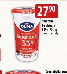 Bala Smetana ke šlehání 33% nabídka