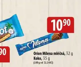 Bala Orion milena mléčná nabídka