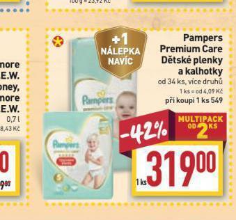 Billa Pampers dětské plenky nabídka