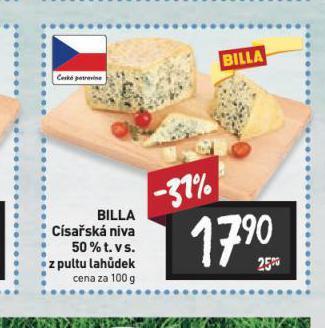 Billa Billa císařská niva 50% nabídka