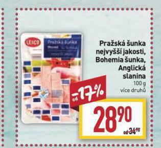 Billa Pražská šunka nejvyšší jakosti nabídka
