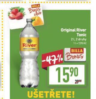 Billa Original river tonic nabídka