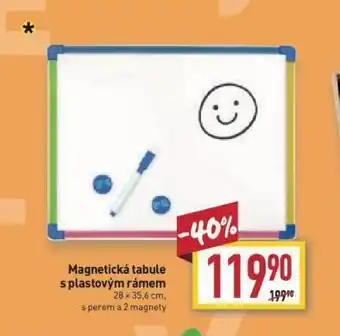 Magnetická tabule s plastovým rámem