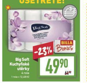Billa Big soft kuchyňské utěrky nabídka