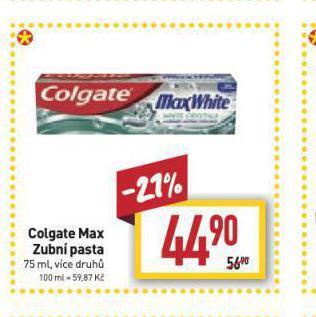 Billa Colgate max zubní pasta nabídka