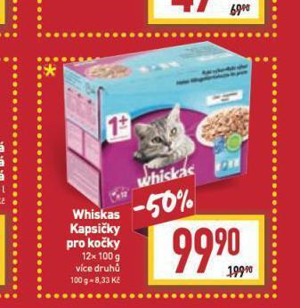 Billa Whiskas kapsičky pro kočky nabídka