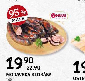Terno Moravská klobása nabídka