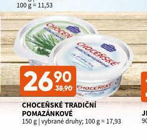 Terno Choceňské tradiční pomazánkové nabídka