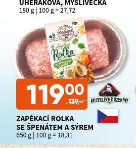 Terno Zapékací rolka se špenátem a sýrem nabídka
