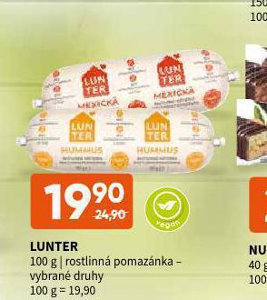 Terno Lunter rostlinná pomazánka nabídka